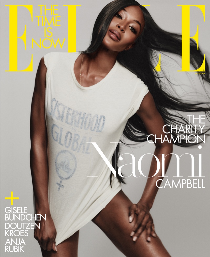 Naomi Campbell on ELLE US July 2019 Cover