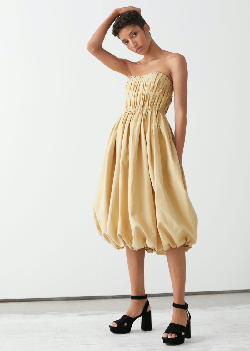 & Other Stories Bustier Balloon Mini Dress $299