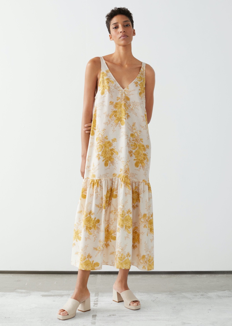 & Other Stories Voluminous Silk Maxi Dress $249