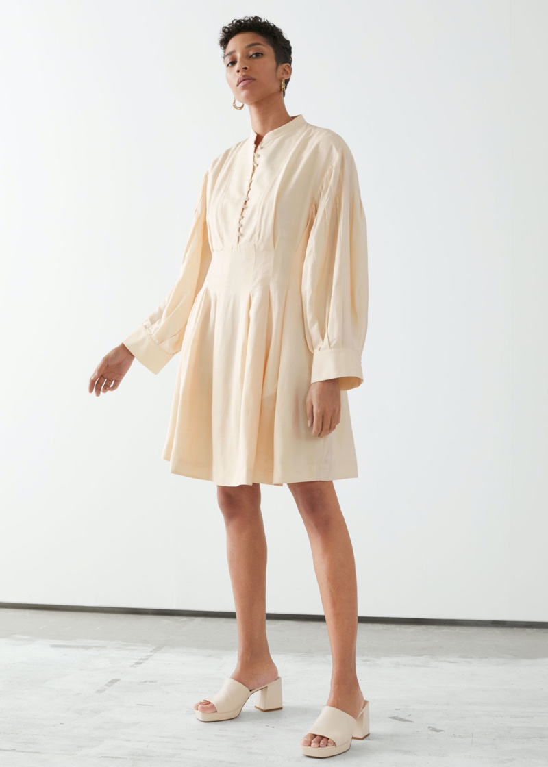 & Other Stories Voluminous Silk Mini Dress $279