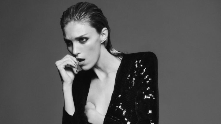 Model Anja Rubik appears in Saint Laurent fall 2019 campaign