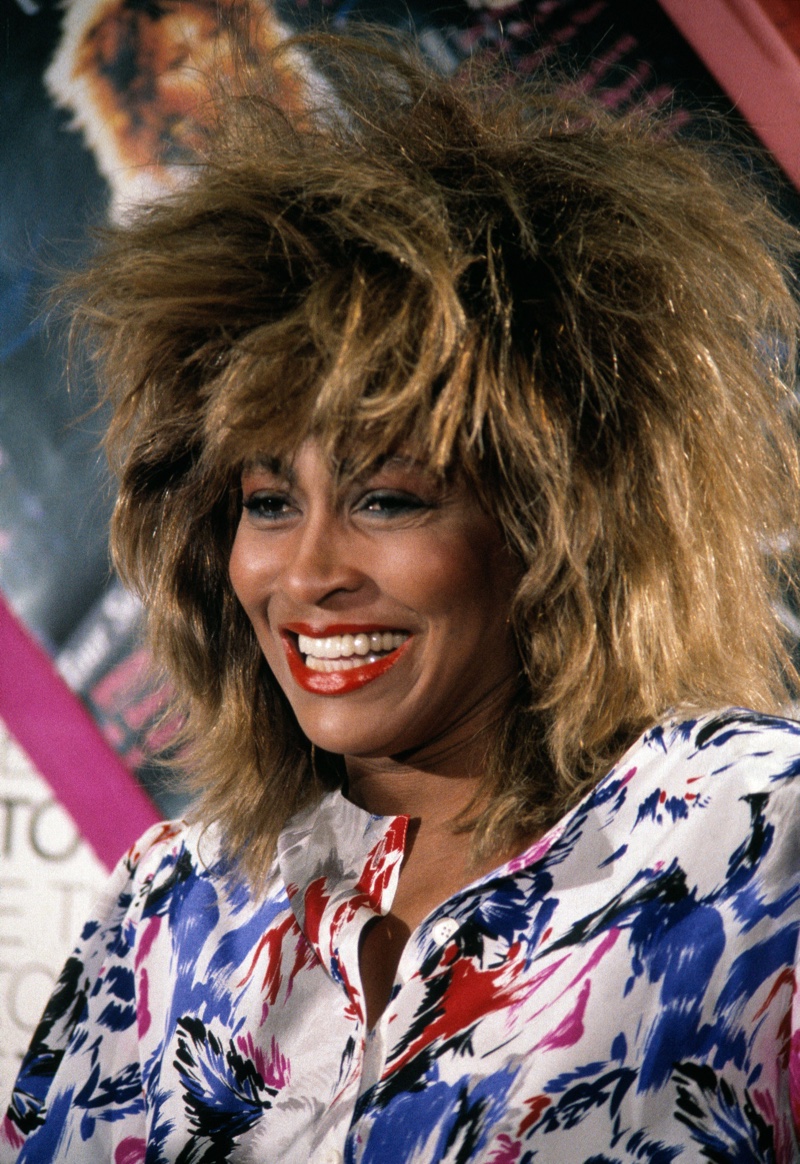 Tina Turner 1980s Beauty Red Lipstick Hair