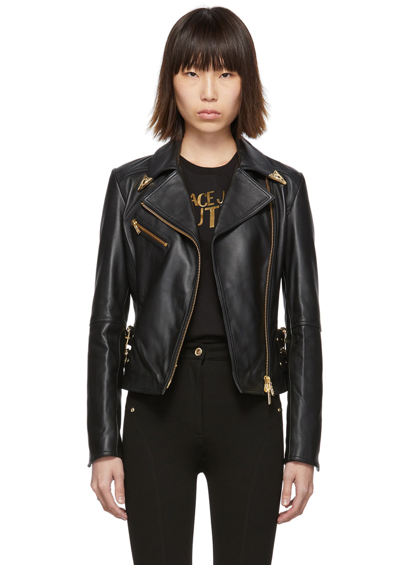 versace jeans couture leather jacket