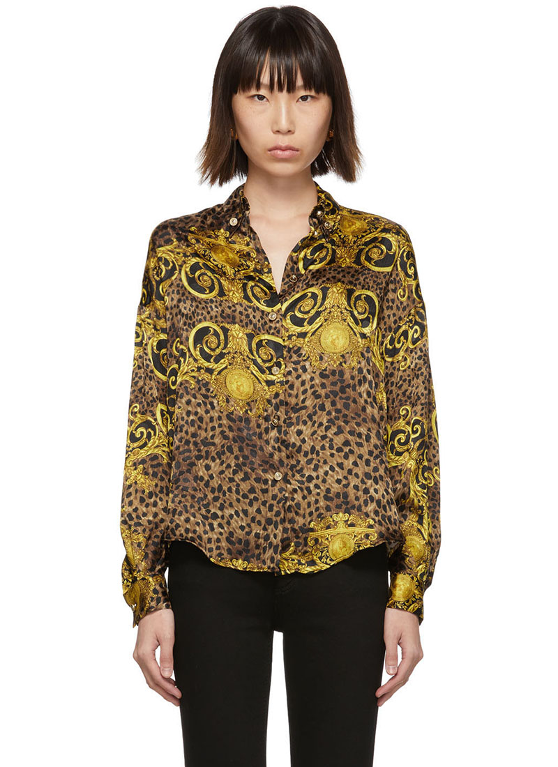 Versace Jeans Couture Leopard Baroque Shirt $395Versace Jeans Couture Leopard Baroque Shirt $395