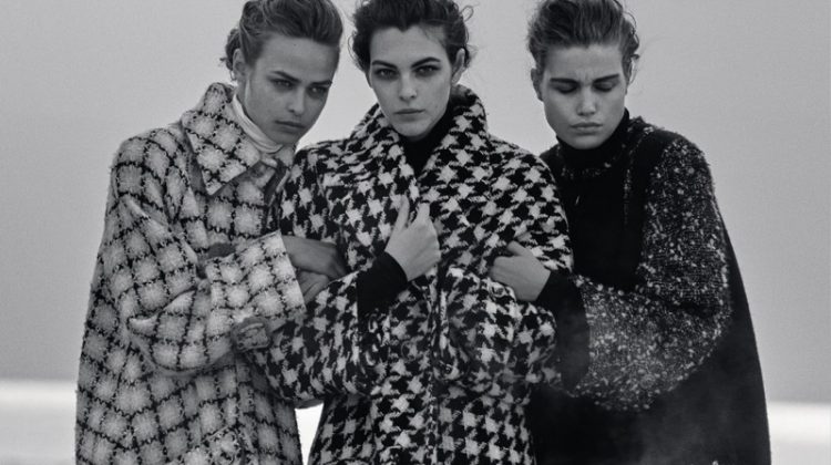 Birgit Kos, Luna Bijl & Vittoria Ceretti Model Elegant Looks for Vogue Germany