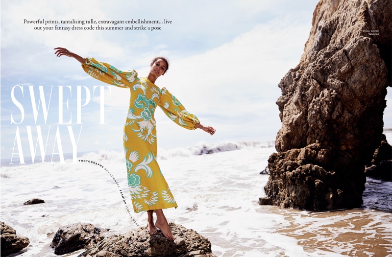 Wallette Watson Poses in Dreamy Dresses for Grazia UK