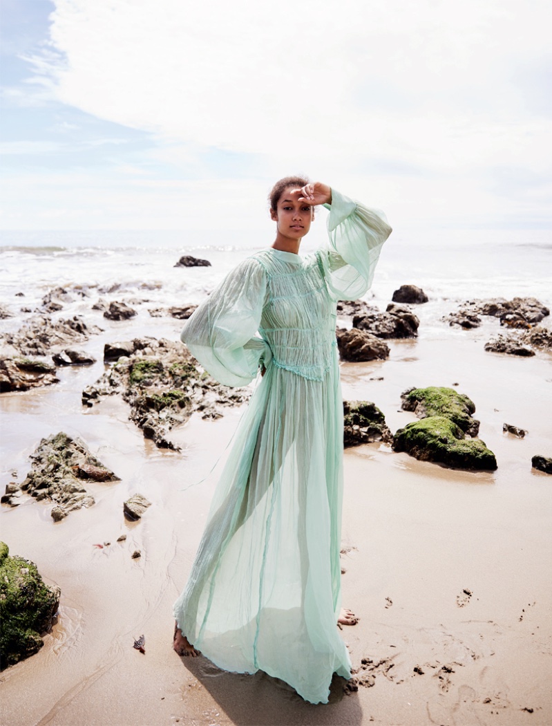 Wallette Watson Poses in Dreamy Dresses for Grazia UK