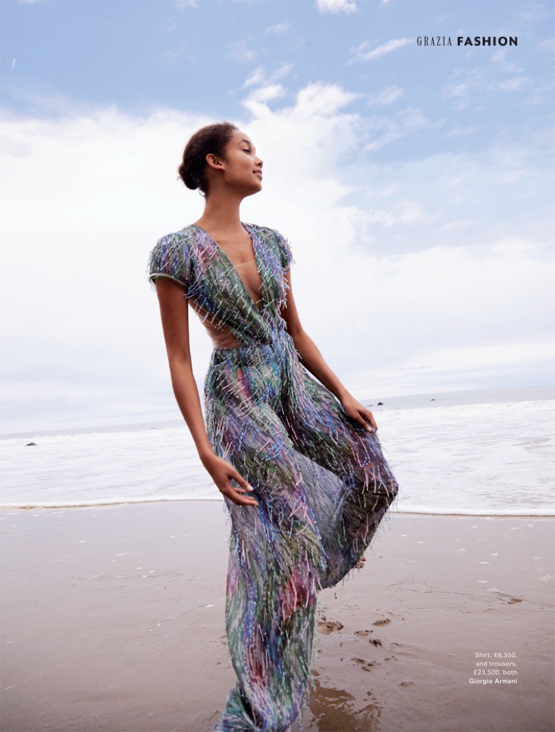 Wallette Watson Poses in Dreamy Dresses for Grazia UK