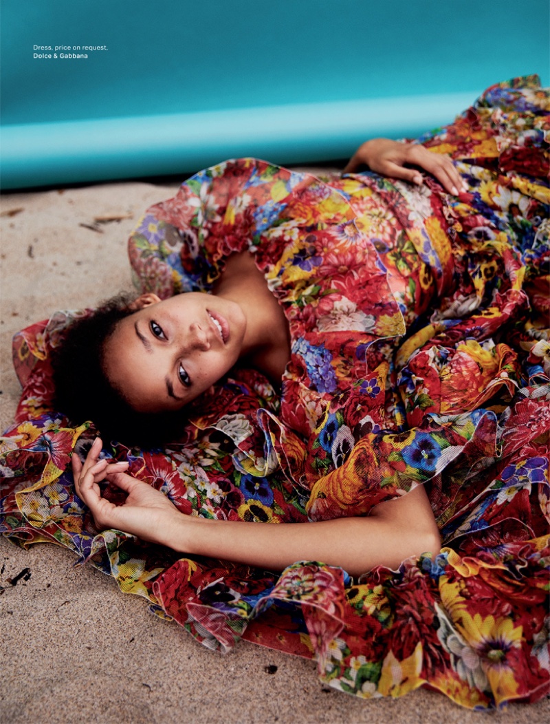 Wallette Watson Poses in Dreamy Dresses for Grazia UK