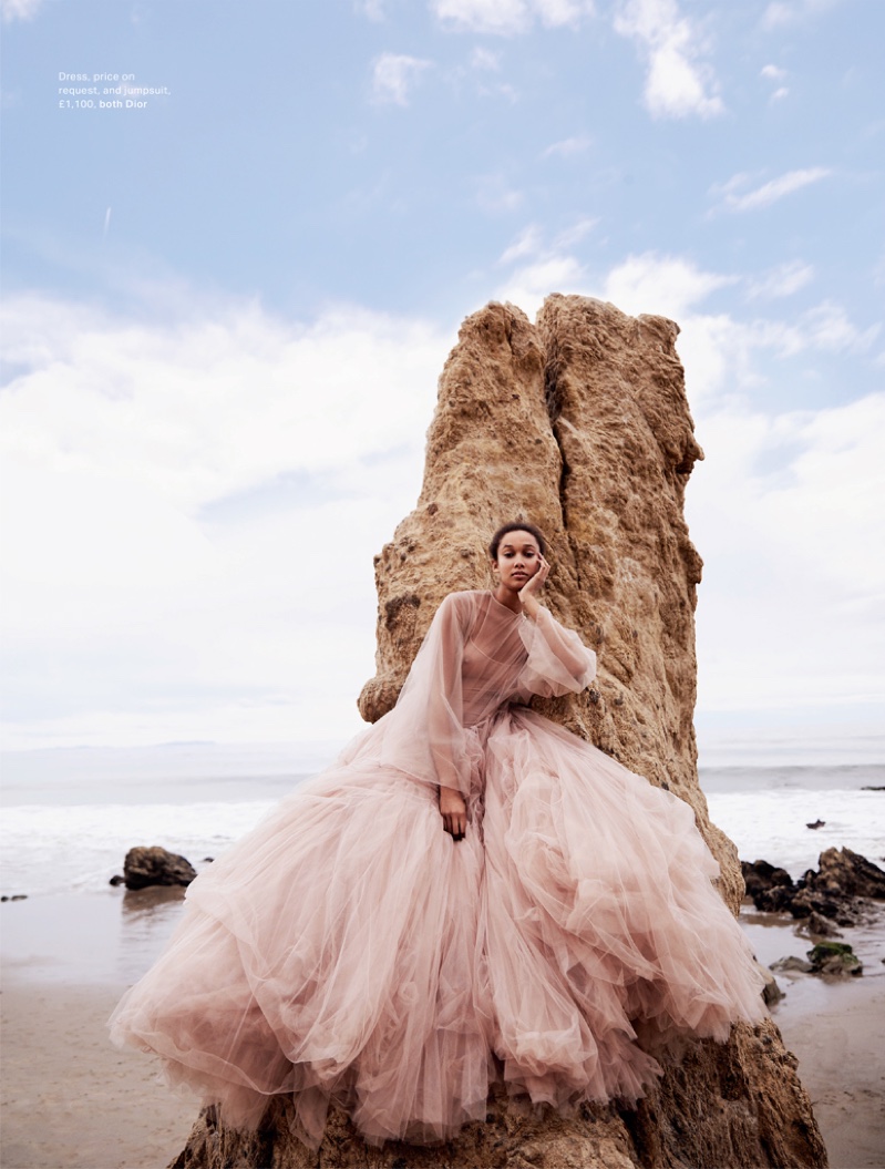 Wallette Watson Poses in Dreamy Dresses for Grazia UK