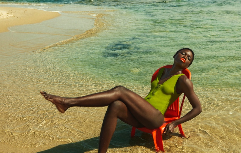 Wayne Booth Wears Vibrant Swimsuit Style for El País Semanal