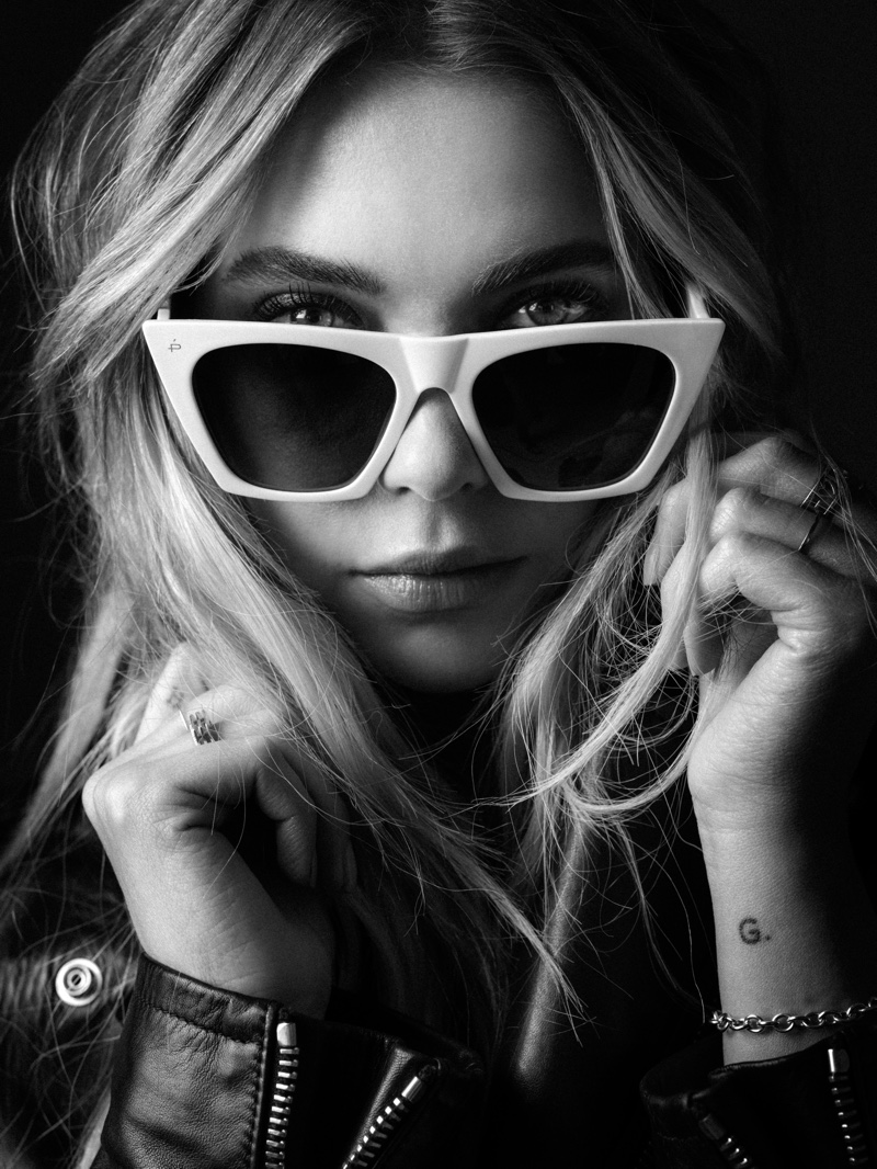 Actress Ashley Benson wears Prive Revaux The Victoria sunglasses