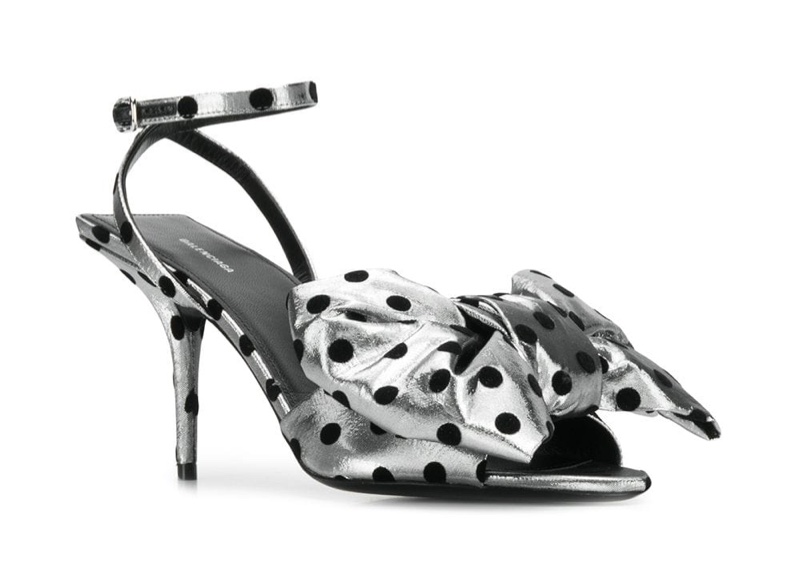 Balenciaga Square Knife Bow Sandals $995