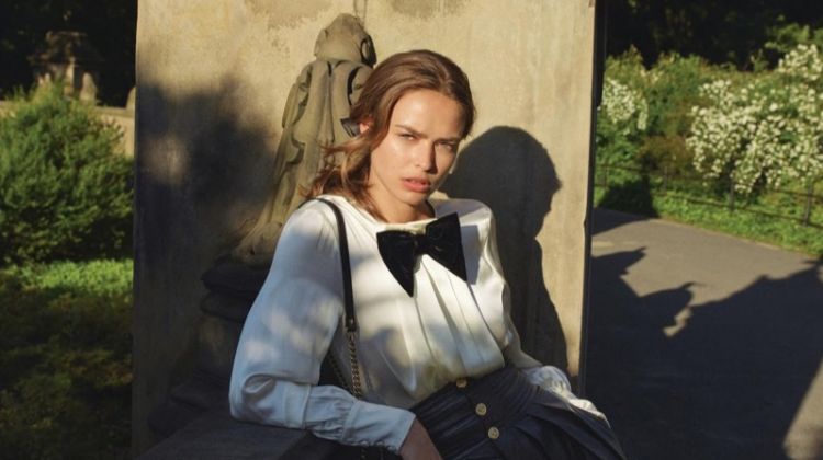 Birgit Kos Poses in Elegant Fall Fashions for InStyle