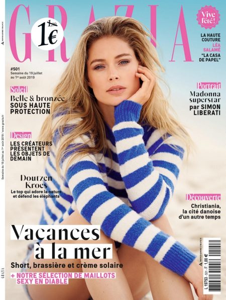 Doutzen Kroes Grazia France 2019 Cover Beach Fashion Editorial