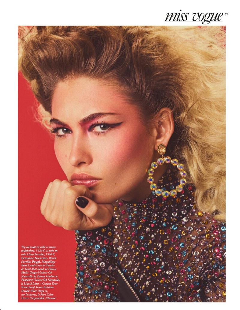 Grace Elizabeth Channels 1980's Glamour for Vogue Paris