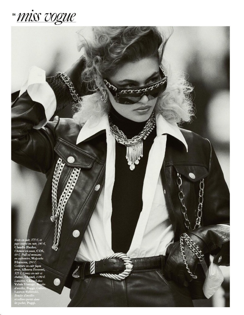Grace Elizabeth Channels 1980's Glamour for Vogue Paris