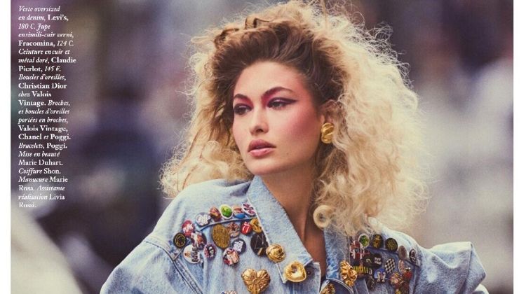 Grace Elizabeth Channels 1980’s Glamour for Vogue Paris