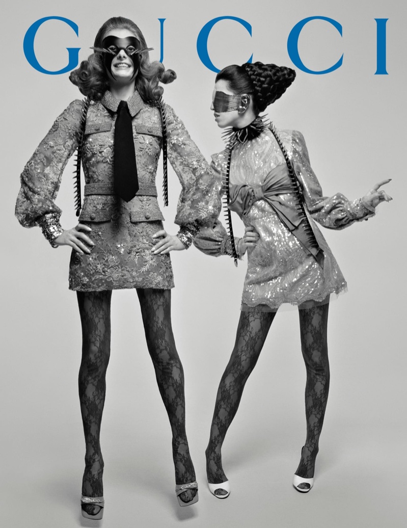 Models strike poses for Gucci fall-winter 2019 campaign