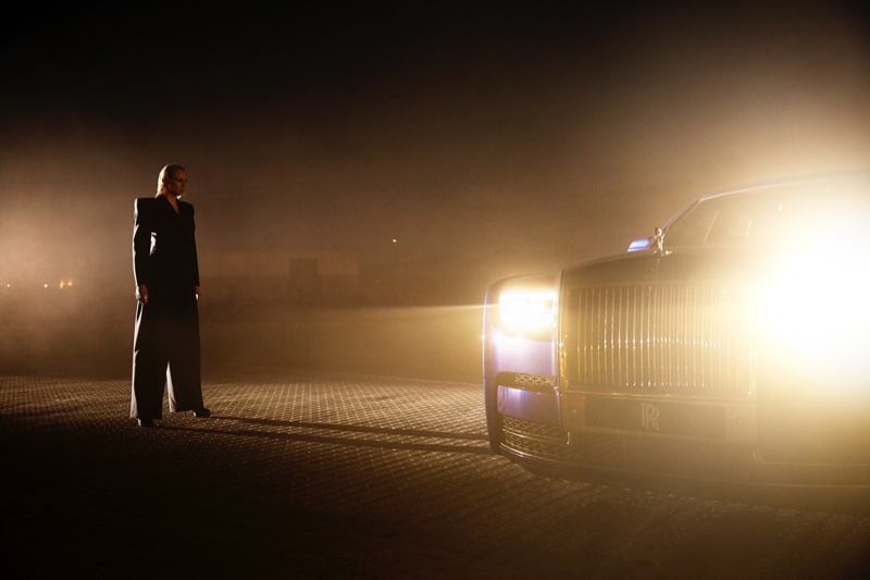 Actress Gwendoline Christie behind the scenes at Rolls-Royce Phantom film