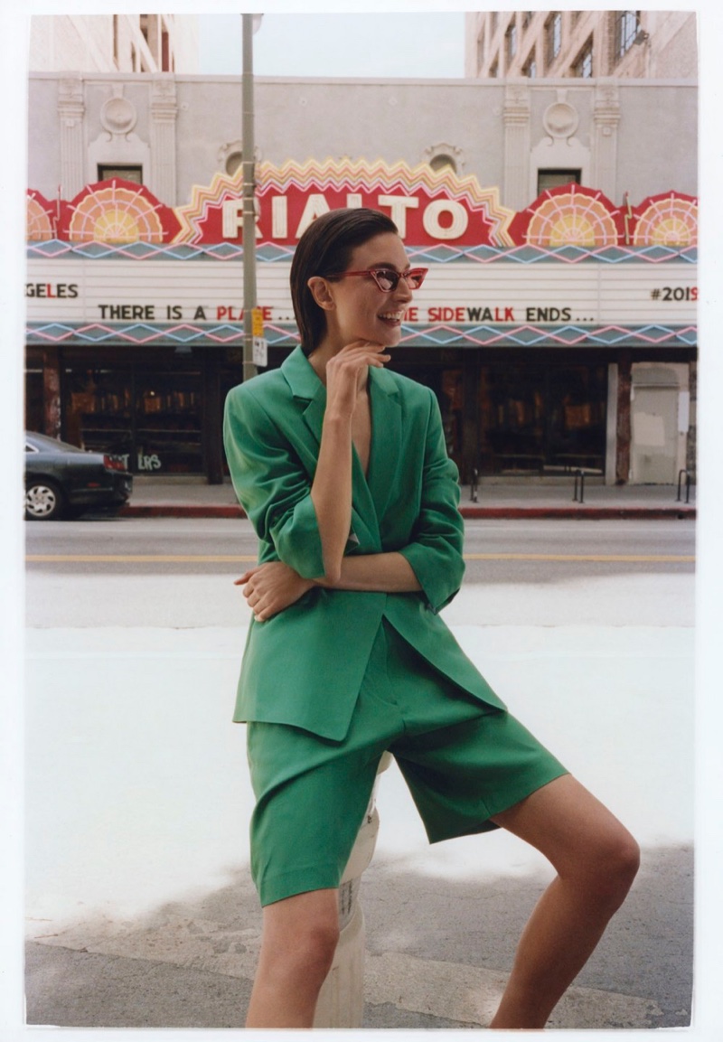 Jacquelyn Jablonski Suits Up in Rainbow Hues for Vogue Poland
