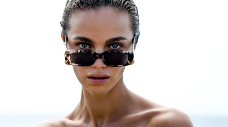 Jena Goldsack Hits the Beach in Amber Sceats’ Shades