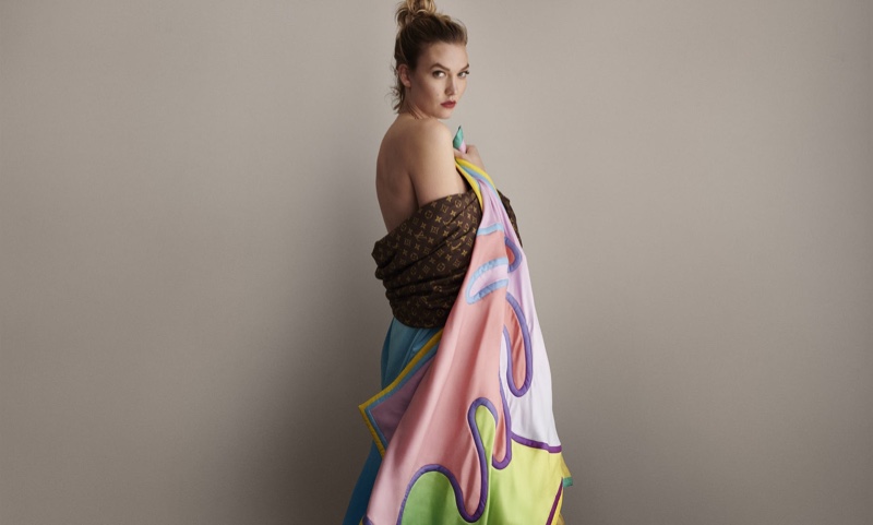 Model Karlie Kloss wears Louis Vuitton x Alex Israel collection