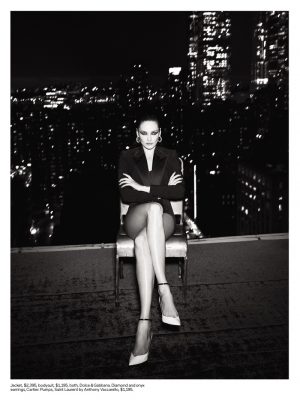 Karmen Pedaru ELLE US Nighttime New York Fashion Editorial