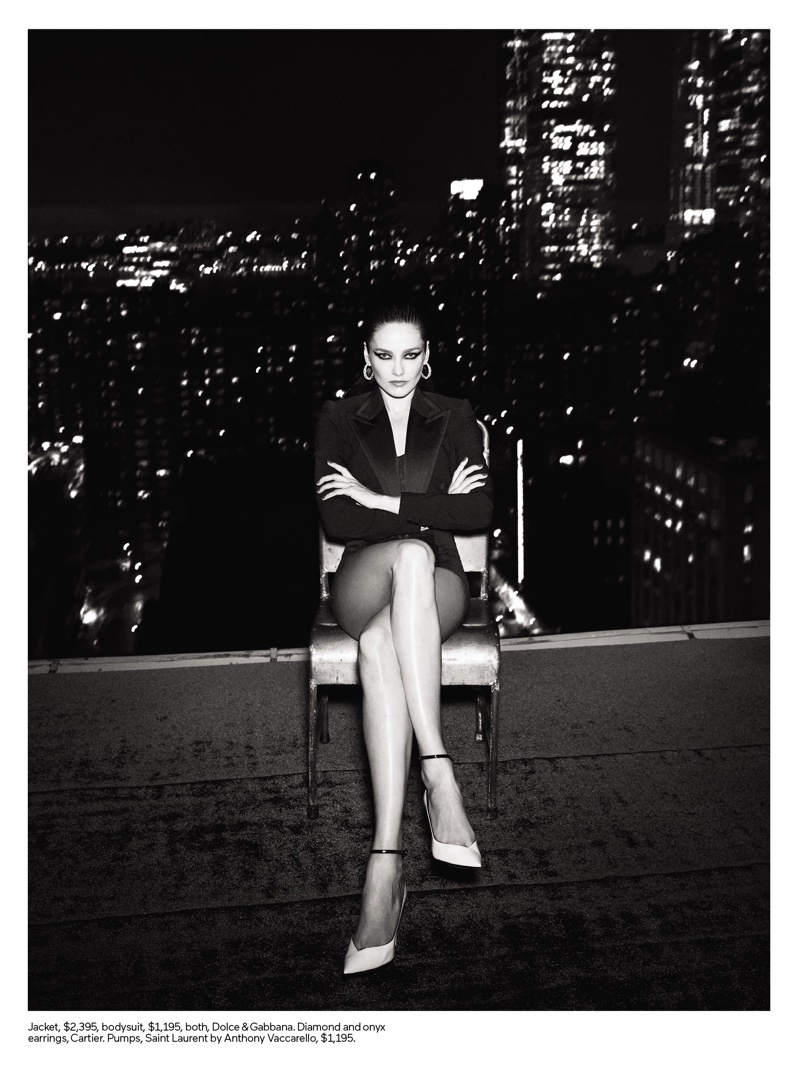 Karmen Pedaru Gets Glam in Nighttime Looks for ELLE