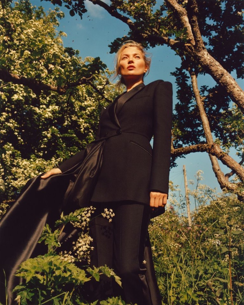 Kate Moss suits up for Alexander McQueen fall-winter 2019 campaign