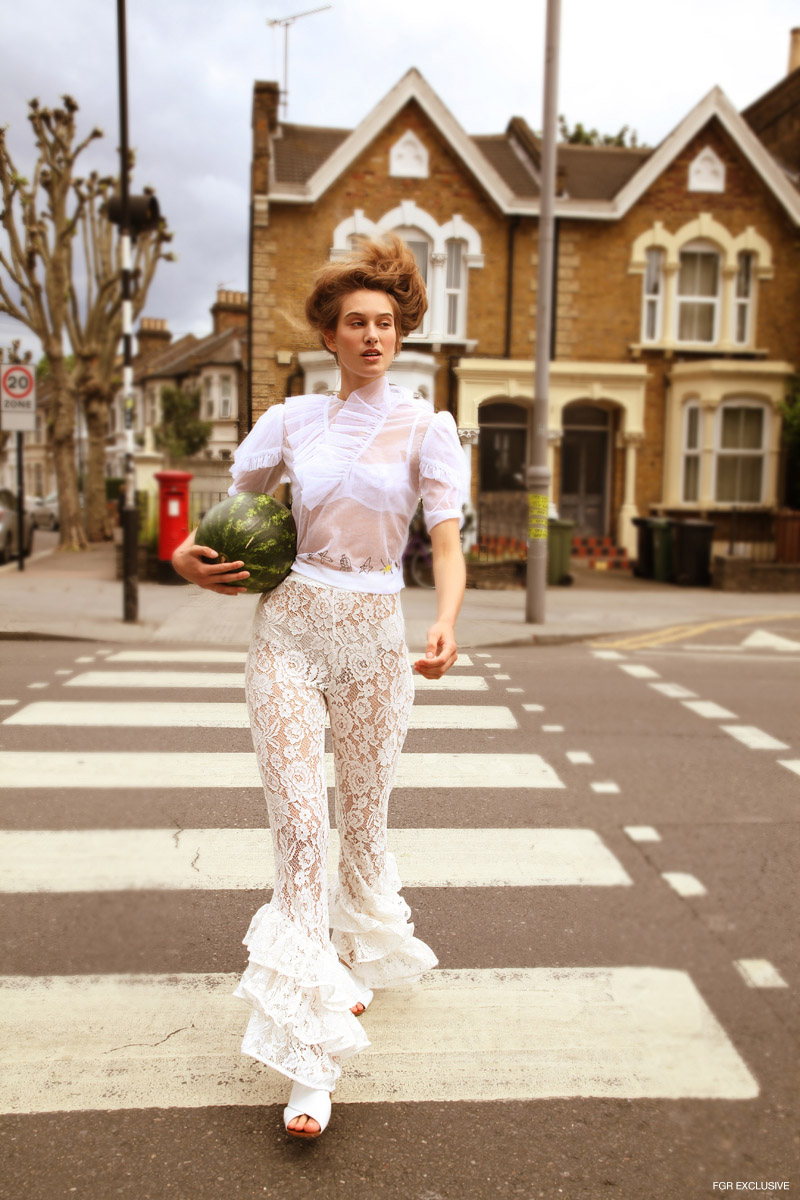 Top CAR2IE, Bra Fruity Booty, Trousers Esthe, Shoes Zara and Necklace Sondr London. Photo: Kay Sukumar