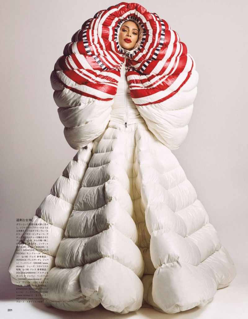 Kim Kardashian poses in 1 Moncler Pierpaolo Piccioli design