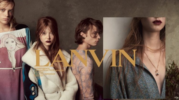 Kat Carter, Sara Grace Wallerstedt and Freek Iven appear in Lanvin fall-winter 2019 campaign