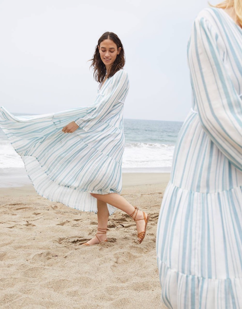 Madewell x Christy Dawn Striped Paloma Midi Dress $250