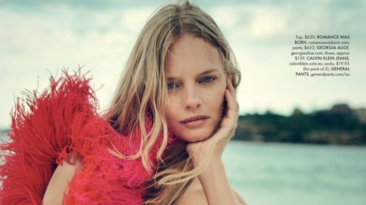 Marloes Horst Poses in Standout Fashion for ELLE Australia