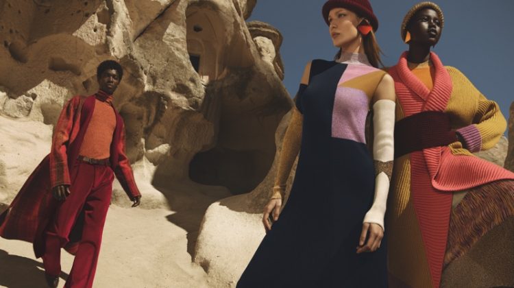 Alton Mason, Bella Hadid and Adut Akech front Missoni fall-winter 2019 campaign