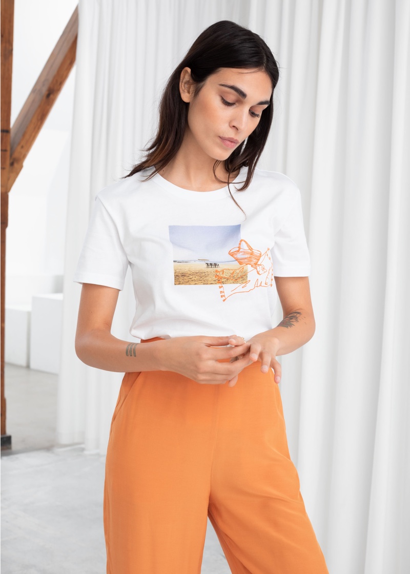 & Other Stories Beach Graphic Tee $29