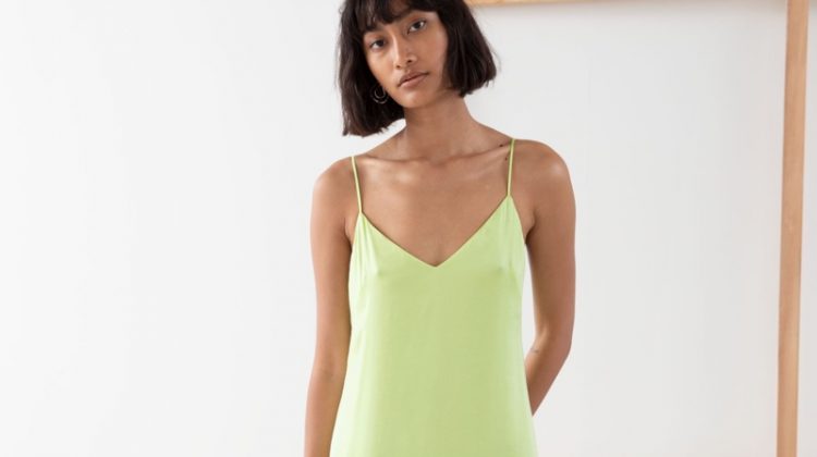 & Other Stories Side Slit Midi Slip Dress $99