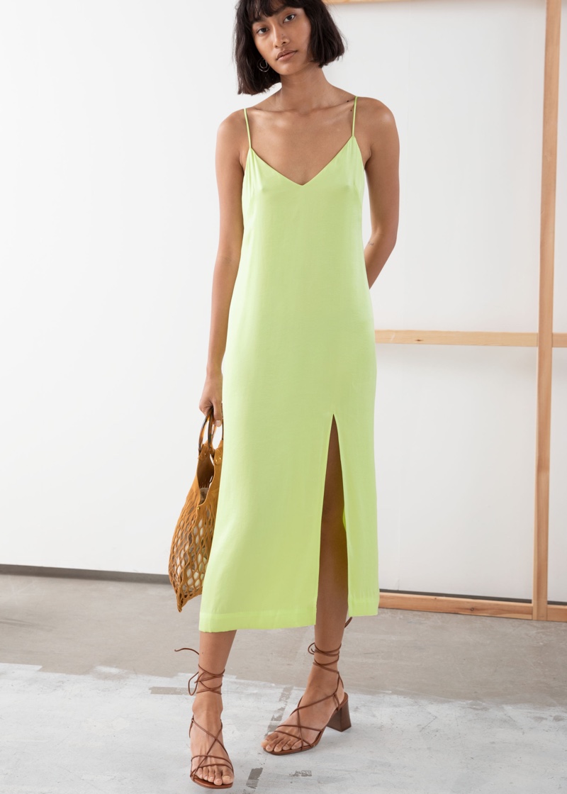 & Other Stories Side Slit Midi Slip Dress $99