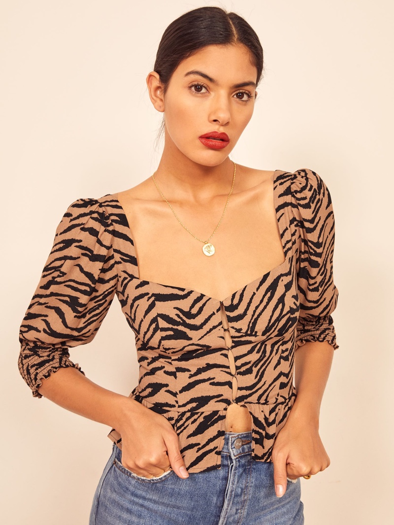 Reformation Dallas Top in Rajah $148