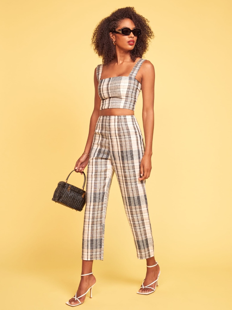 Reformation Vio Top $78 and Pinegrove Pant in Chelsea $158