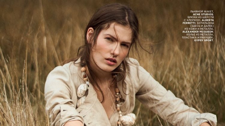 Roos Van Elk Poses in Lightweight Boho Styles for Vogue Russia