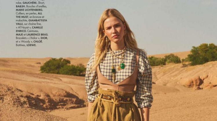 Sasha Luss Goes On a Desert Road Trip for ELLE France