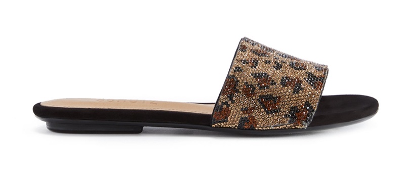 Schutz Dixie Flat Slide in Sandstone Leopard $160 (previously $80)