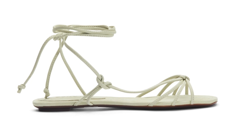 Schutz Milu Flat Sandal in Lemongrass $65 (previously $130)