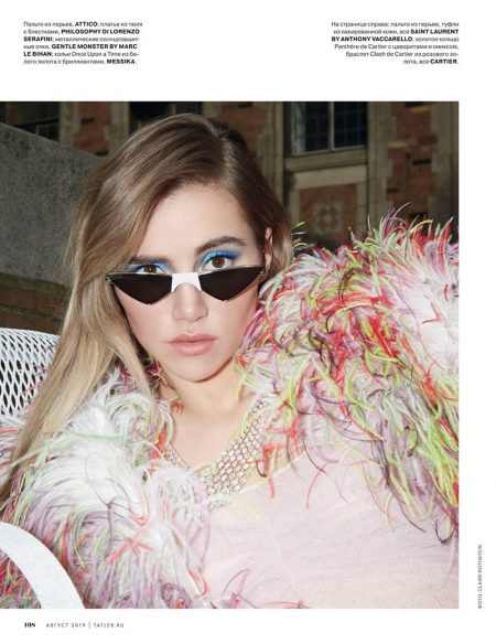 Suki Waterhouse Poses in Statement Styles for Tatler Russia Suki Waterhouse Poses in Statement Styles for Tatler Russia