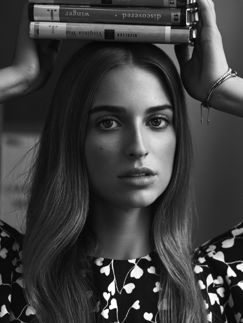 Ready for her closeup, Talita Von Furstenberg poses in black and white