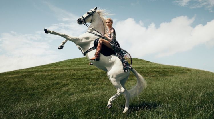Jodie Kidd is a Nature Girl in Temperley London Fall 2019 Campaign