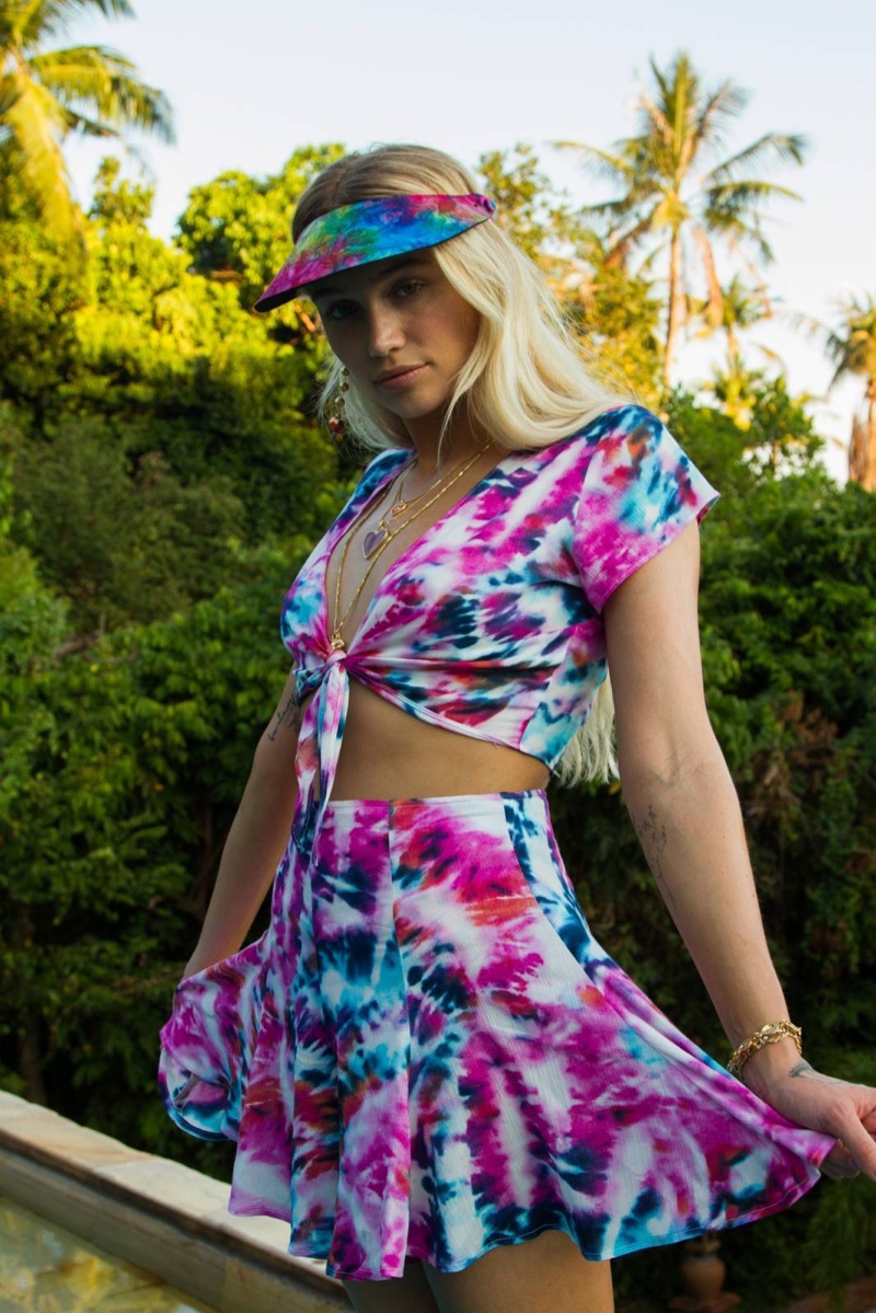 Tie-dye prints take the spotlight for Vanessa Mooney's Welcome to Paradise collection