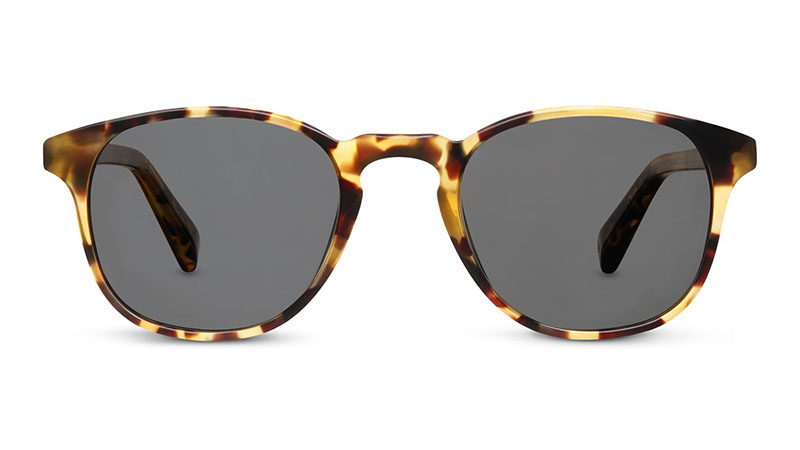 Warby Parker Downing Sunglasses in Walnut Tortoise with Classic Grey Lenses $95